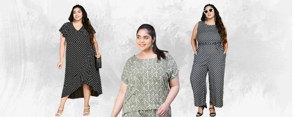 Magic of Monochromes in Womens plus size
