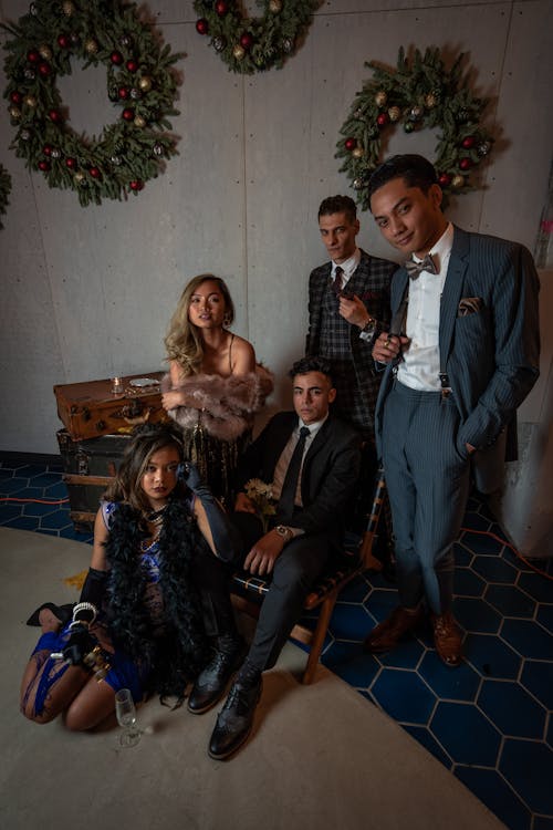 Free Group of People Taking Group Pic Stock Photo