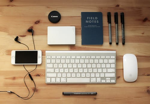 Free Apple Magic Mouse and Keyboard Stock Photo