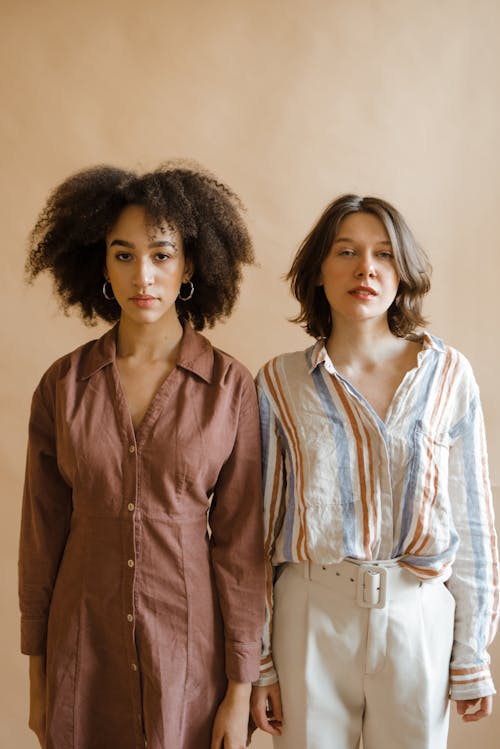 Free Women Looking at the Camera Stock Photo