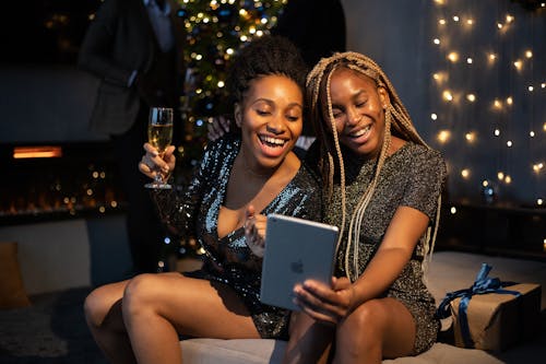 Free Woman Holding An Ipad Stock Photo