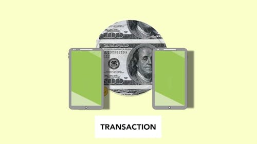 Free Isometric image of online money transfer via mobile phones on light background \ Stock Photo